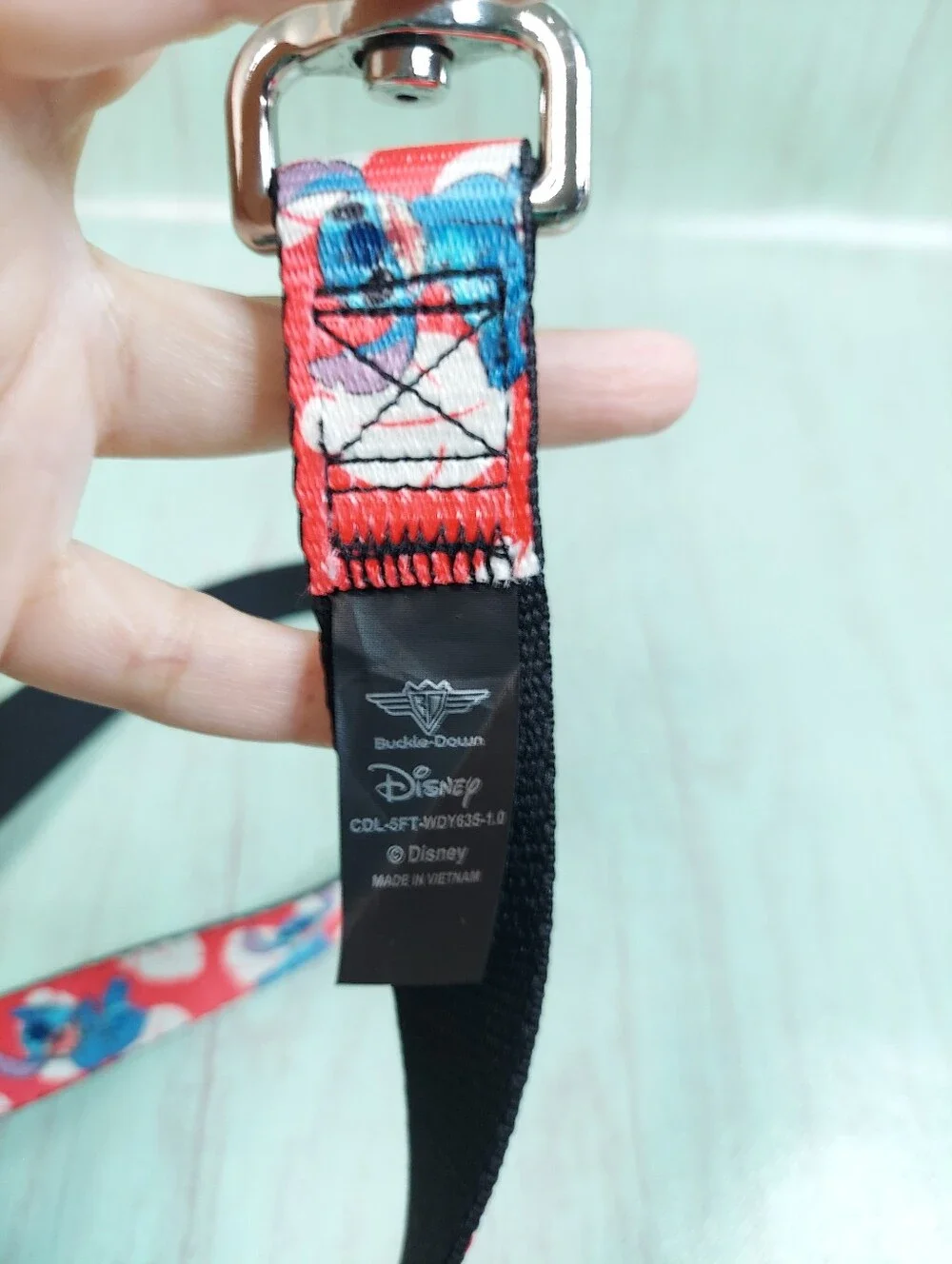 Lilo & Stitch Ohana Printed Dog Leash Red